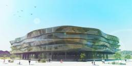 1- Stadium_front view - Geoform Architects