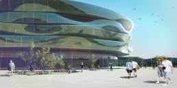 MIXED-USE SPORTS + <br/>HOTEL COMPLEX - Geoform Architects