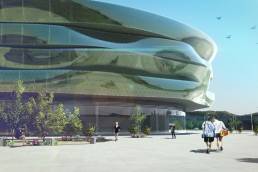 MIXED-USE SPORTS + <br/>HOTEL COMPLEX - Geoform Architects